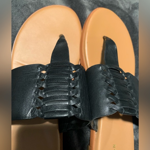 COLE HAAN Grand 360 Women’s Black Braided Thong slide sandal sz 9 - Picture 5 of 8